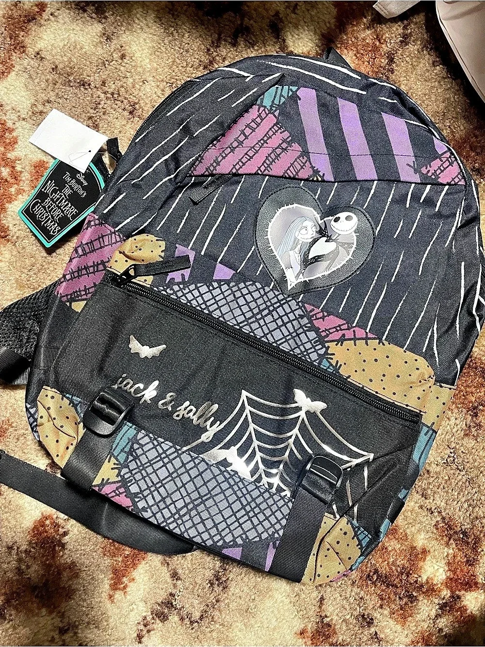 Disney The Nightmare Before Christmas Jack & Sally Backpack NWT